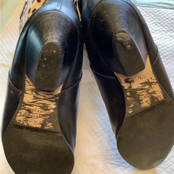 Cowgirl boots, western pony fur pattern, Italian leather, leather lined inside - Picture 14 of 15